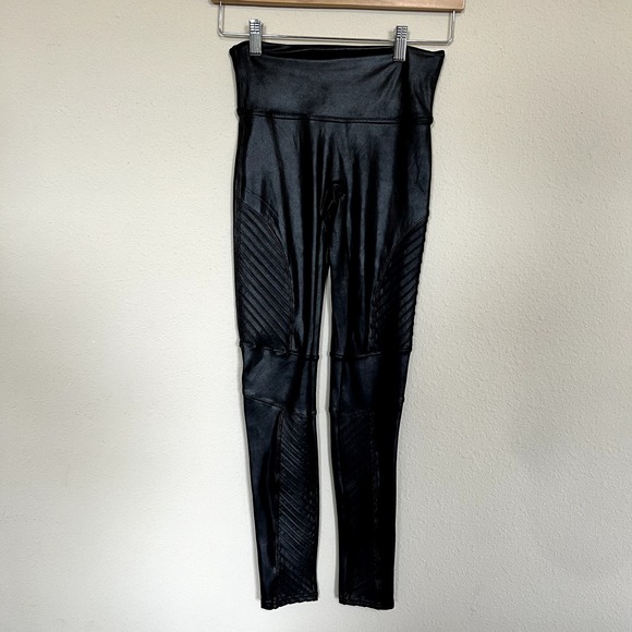 Spanx Faux Leather Motto Leggings Sz Small - Picture 8 of 9